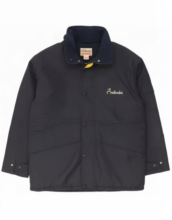 Vintage Mens Windbreaker Jacket UK 42 XL Navy Blue Polyester