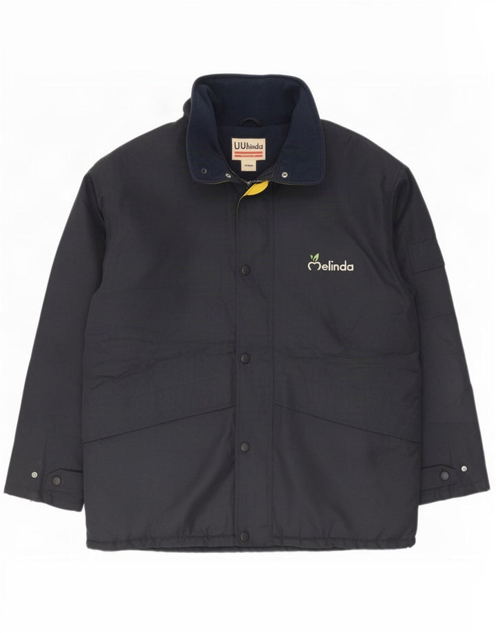 Vintage Mens Windbreaker Jacket UK 42 XL Navy Blue Polyester