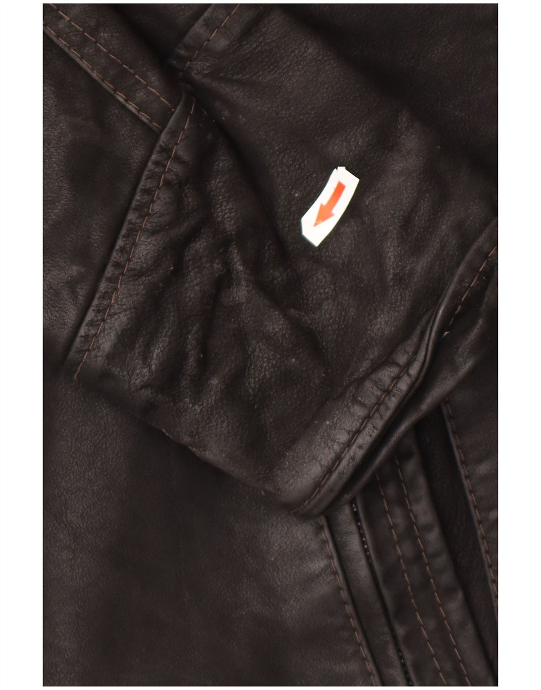 Vintage Mens Leather Jacket IT 52 XL Black