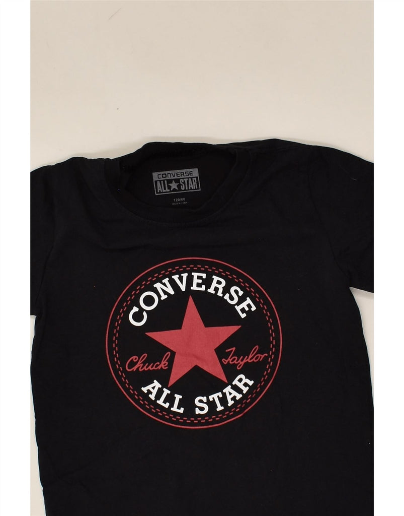 CONVERSE Boys All Star Graphic T-Shirt Top 5-6 Years Black | Vintage Converse | Thrift | Second-Hand Converse | Used Clothing | Messina Hembry 