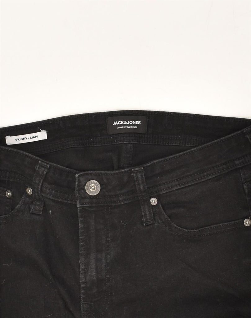 JACK & JONES Mens Liam Skinny Jeans W32 L32 Black Cotton | Vintage Jack & Jones | Thrift | Second-Hand Jack & Jones | Used Clothing | Messina Hembry 