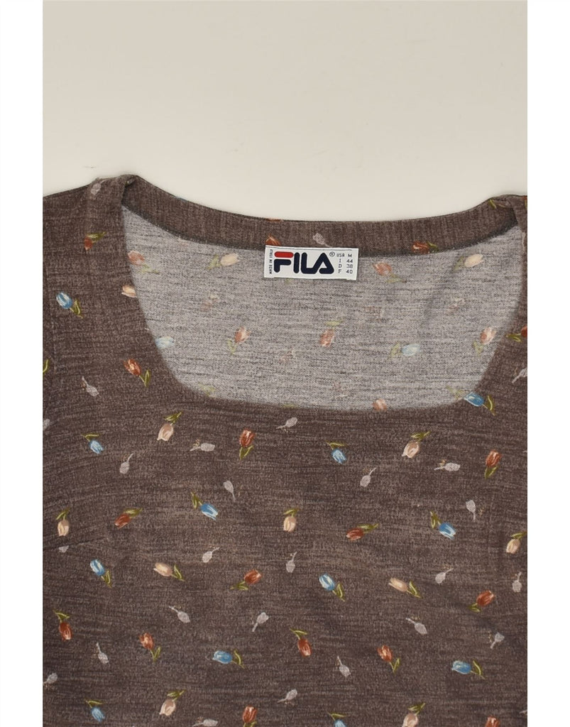 FILA Womens T-Shirt Top IT 44 Medium Grey | Vintage Fila | Thrift | Second-Hand Fila | Used Clothing | Messina Hembry 