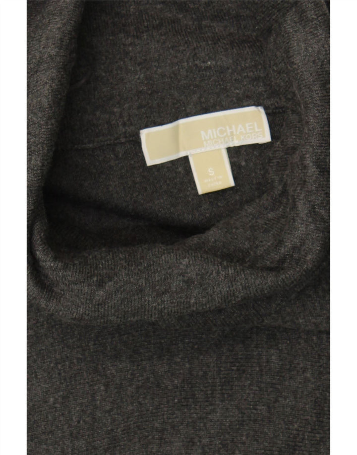MICHAEL KORS Womens Oversized Roll Neck Jumper Sweater UK 10 Small Grey Vintage Michael Kors and Second-Hand Michael Kors from Messina Hembry 