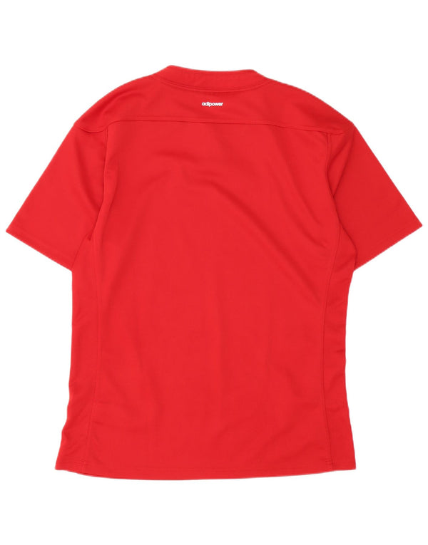 Adidas Mens Climacool T-Shirt Top Large Red Polyester