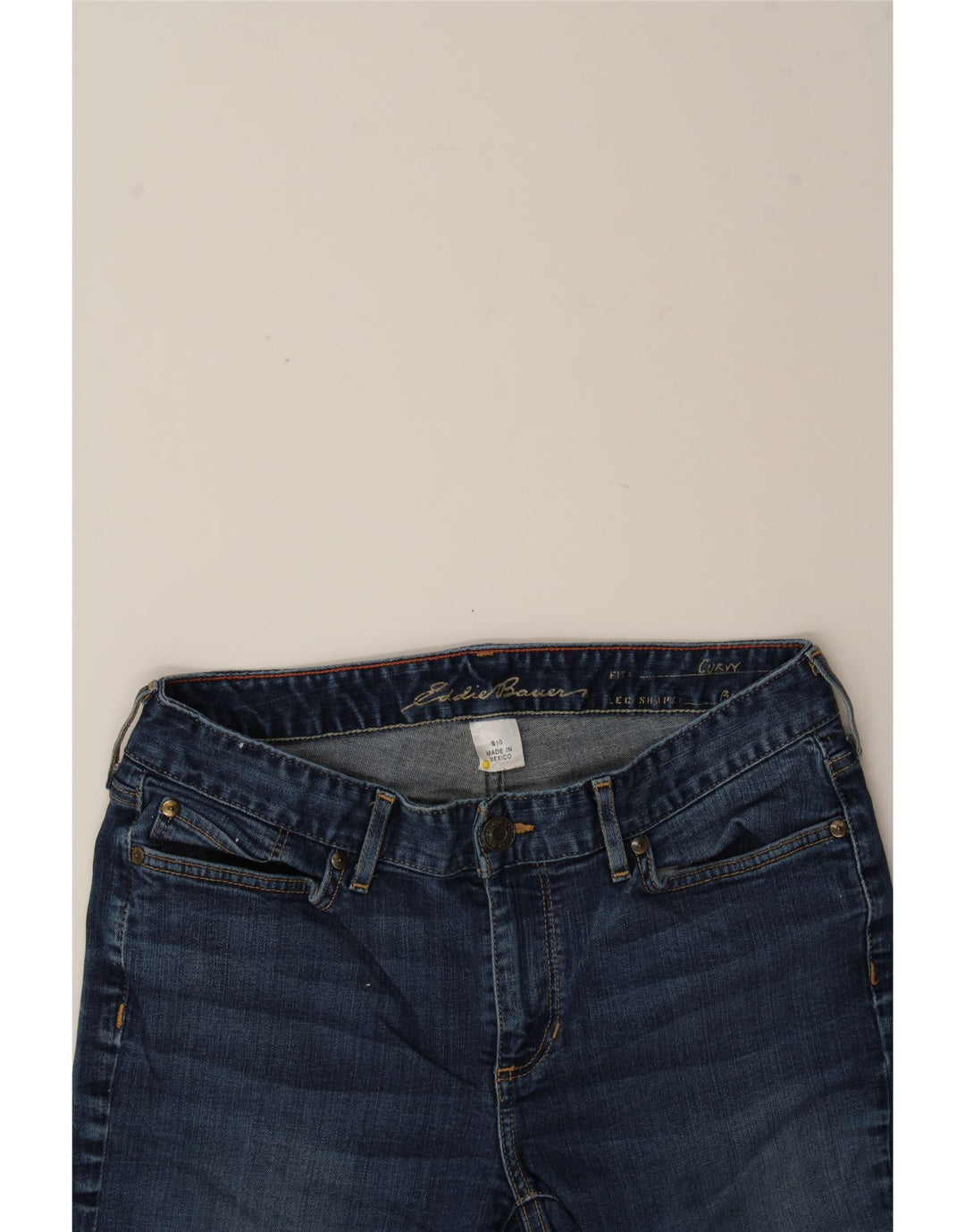 EDDIE BAUER Womens High Rise Curvy Bootcut Jeans US 10 Large W27 L30 Blue Vintage Eddie Bauer and Second-Hand Eddie Bauer from Messina Hembry 