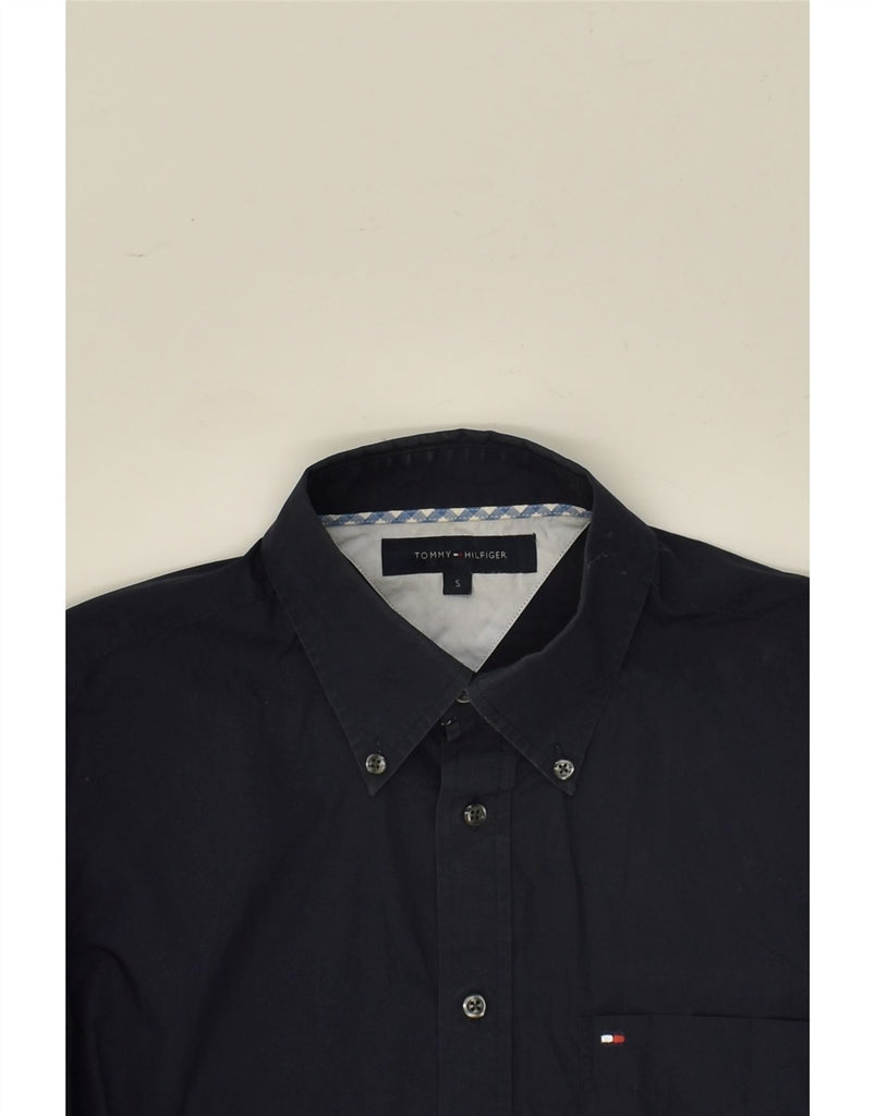 TOMMY HILFIGER Mens Shirt Small Navy Blue Cotton | Vintage Tommy Hilfiger | Thrift | Second-Hand Tommy Hilfiger | Used Clothing | Messina Hembry 