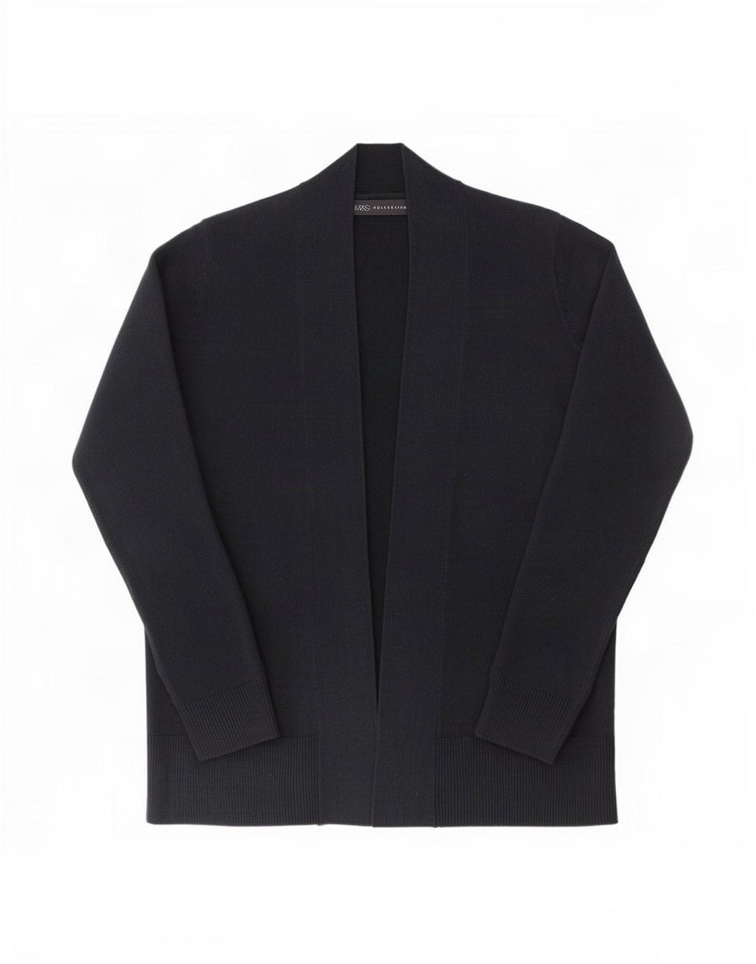 Marks & Spencer Womens Open Cardigan Sweater UK 14 Medium Navy Blue Acrylic