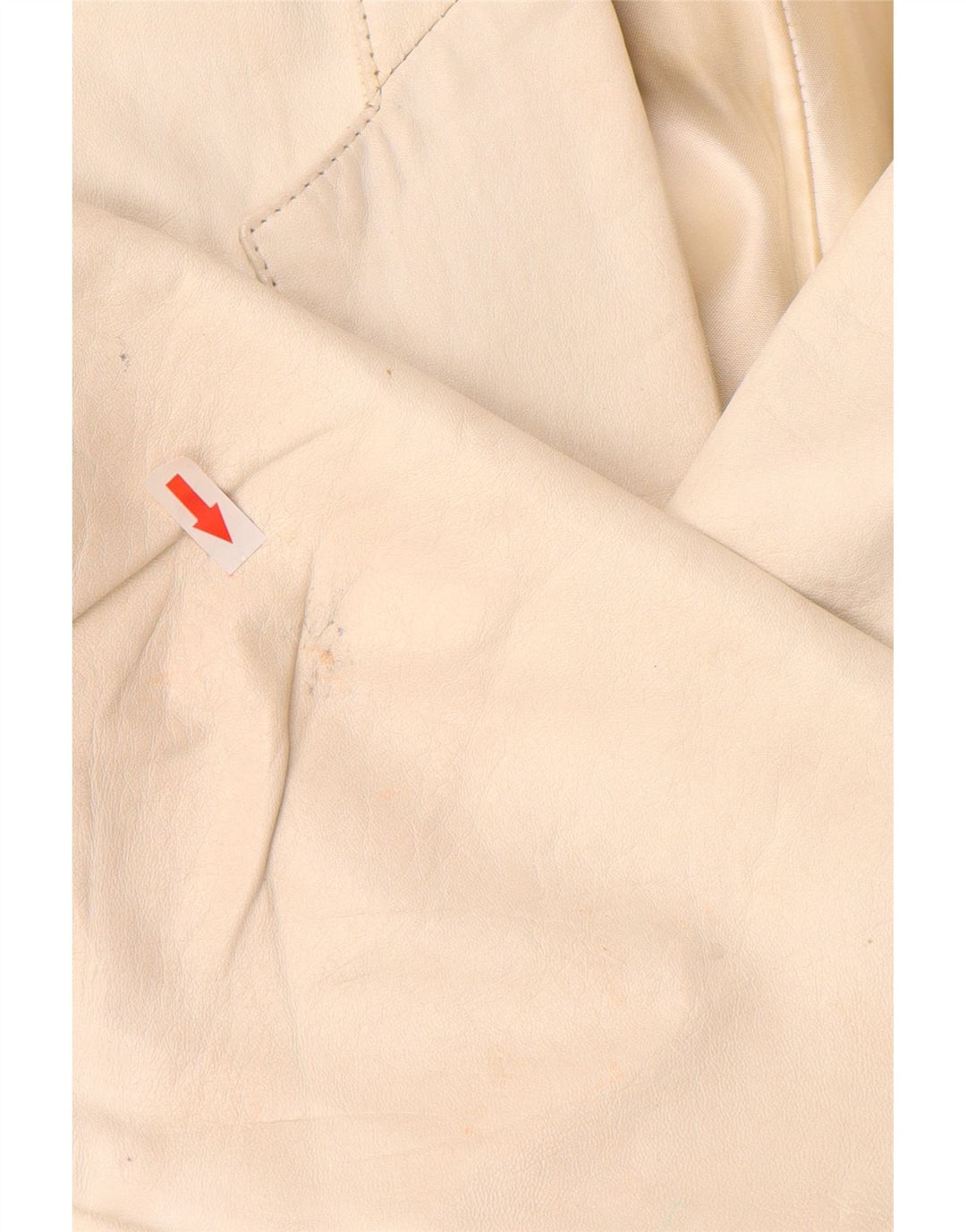 Vintage Womens Leather 2 Piece Skirt Set UK 12 Medium W26  Off White