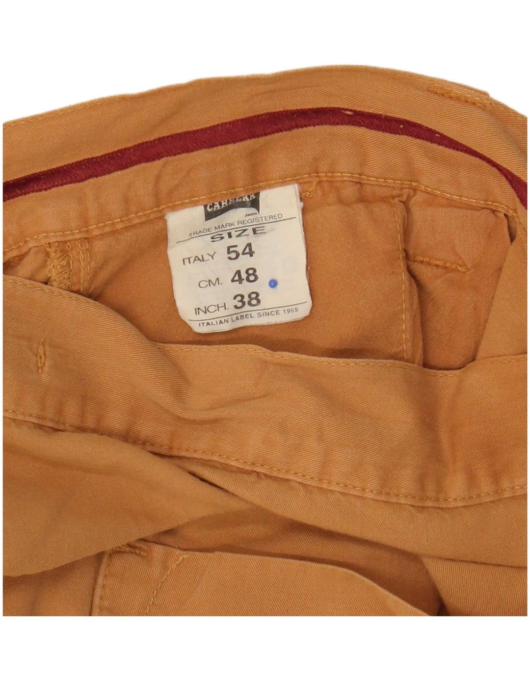 Carrera Mens Bermuda Shorts W38 XL Yellow Cotton
