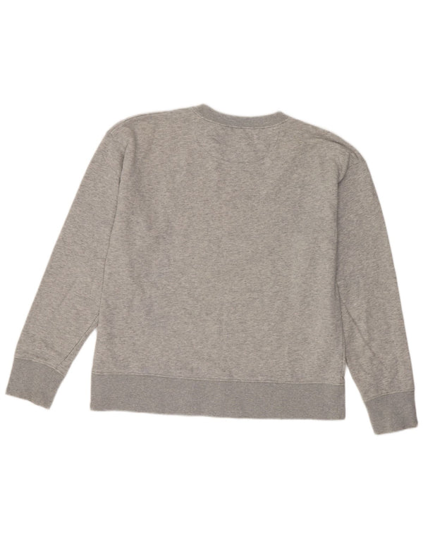 Gant Womens Graphic Sweatshirt Jumper UK 14 Medium Grey Cotton