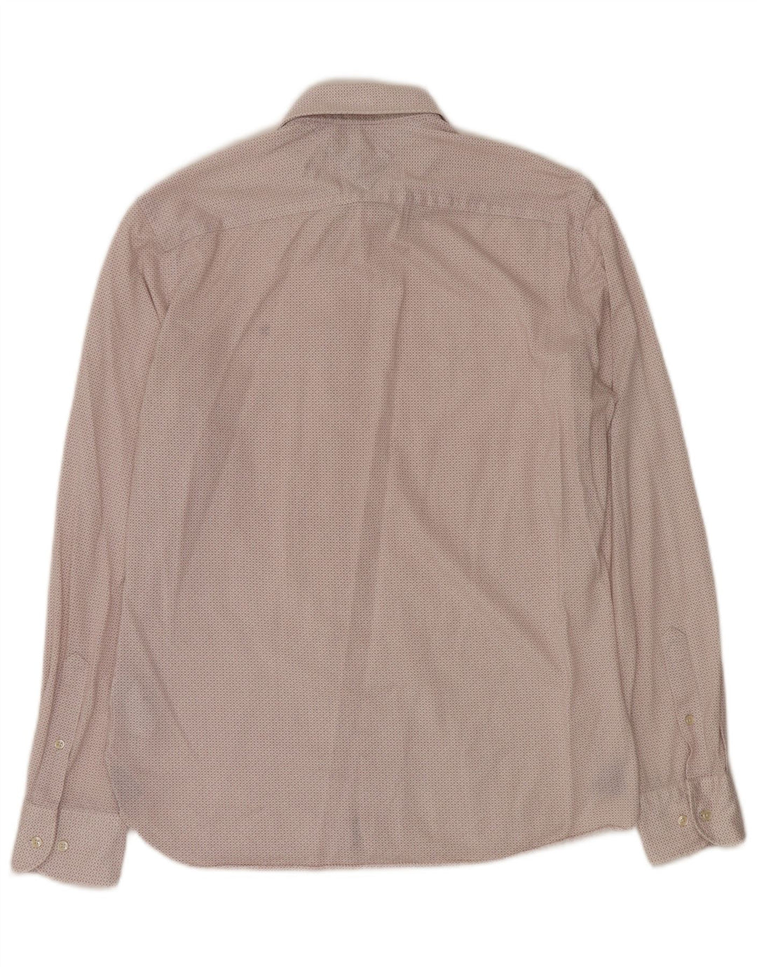 Tommy Hilfiger Mens Regular Fit Shirt Medium Off White Geometric Cotton