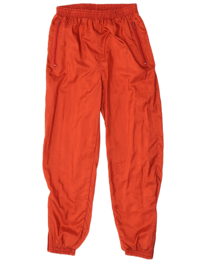 VINTAGE Mens Tracksuit Trousers Joggers Medium Orange Nylon