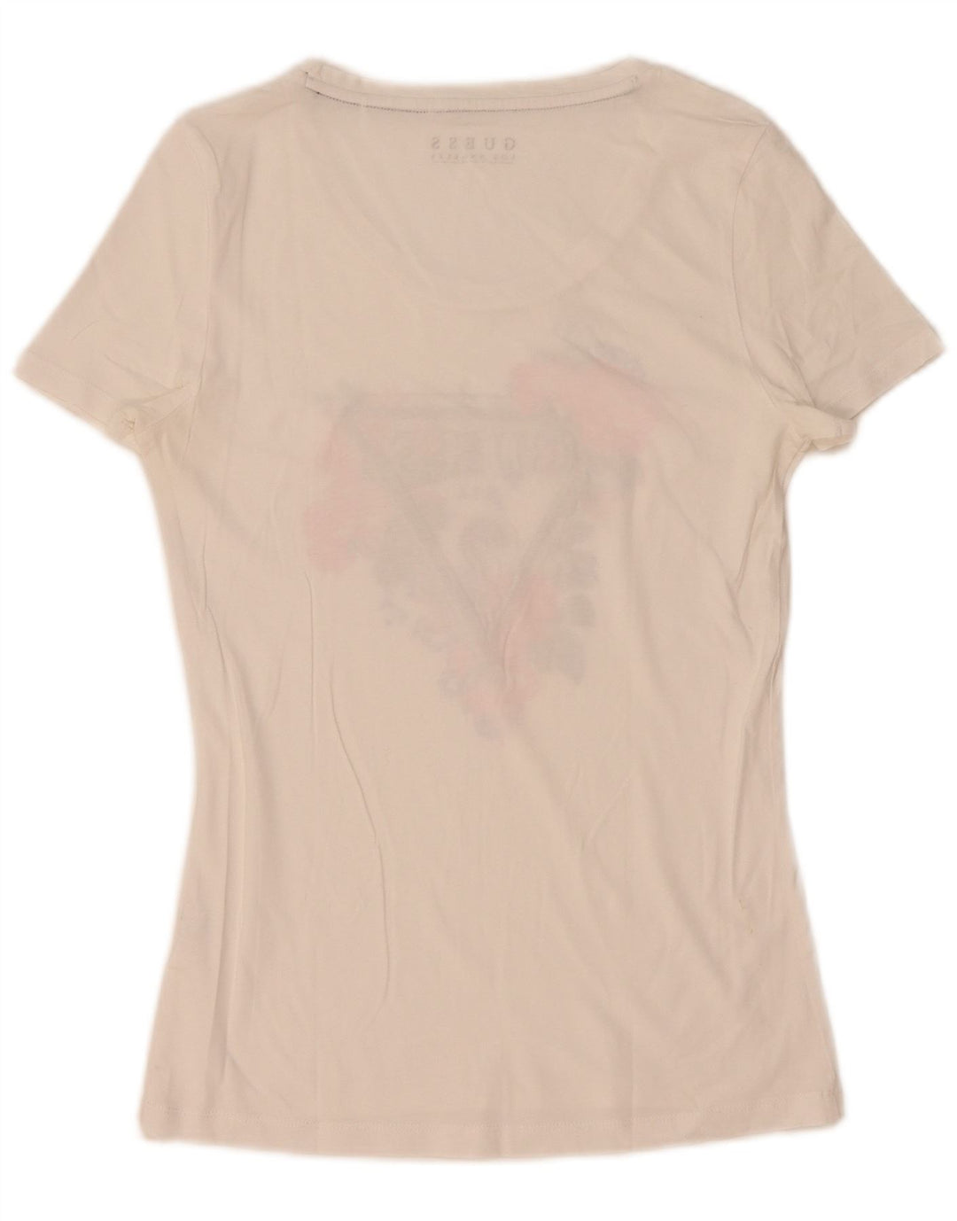 Guess Womens Graphic T-Shirt Top UK 12 Medium White