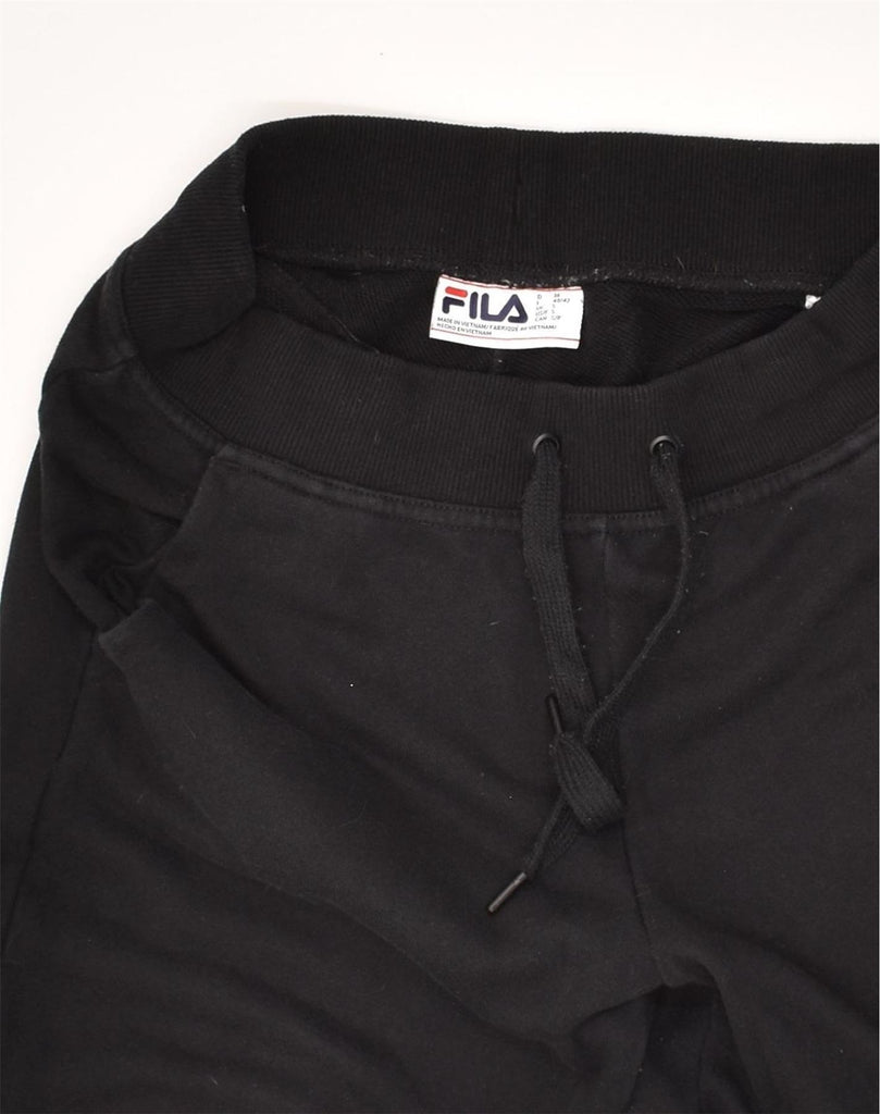 FILA Mens Tracksuit Trousers Joggers Small Black | Vintage Fila | Thrift | Second-Hand Fila | Used Clothing | Messina Hembry 