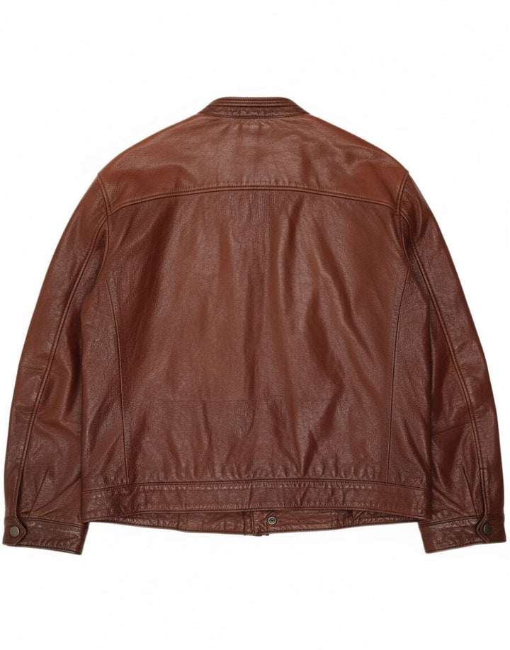 Vintage Mens Leather Jacket UK 38 Medium Brown Leather
