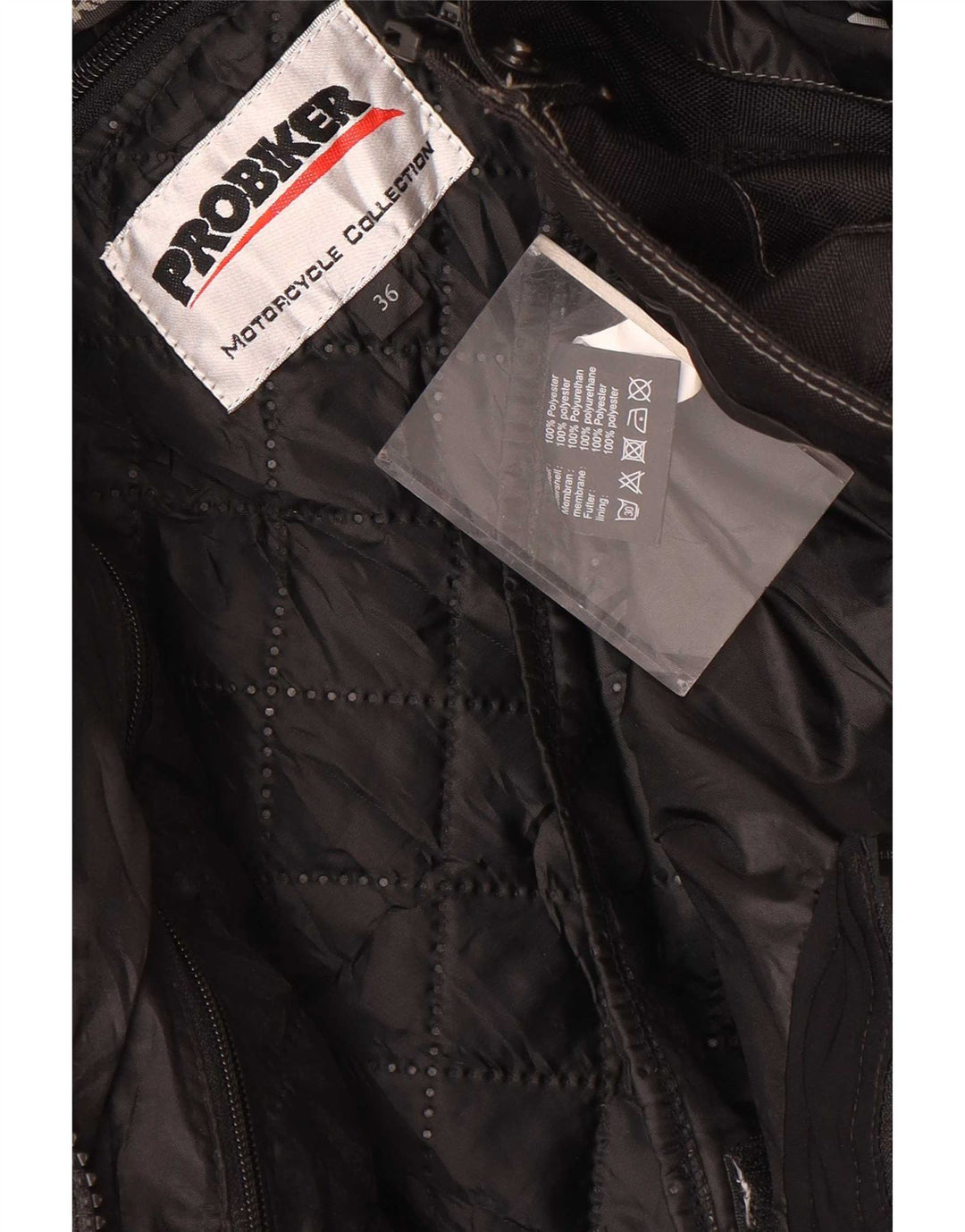 Probiker Womens Graphic Racer Jacket EU 36 Small Black Colourblock