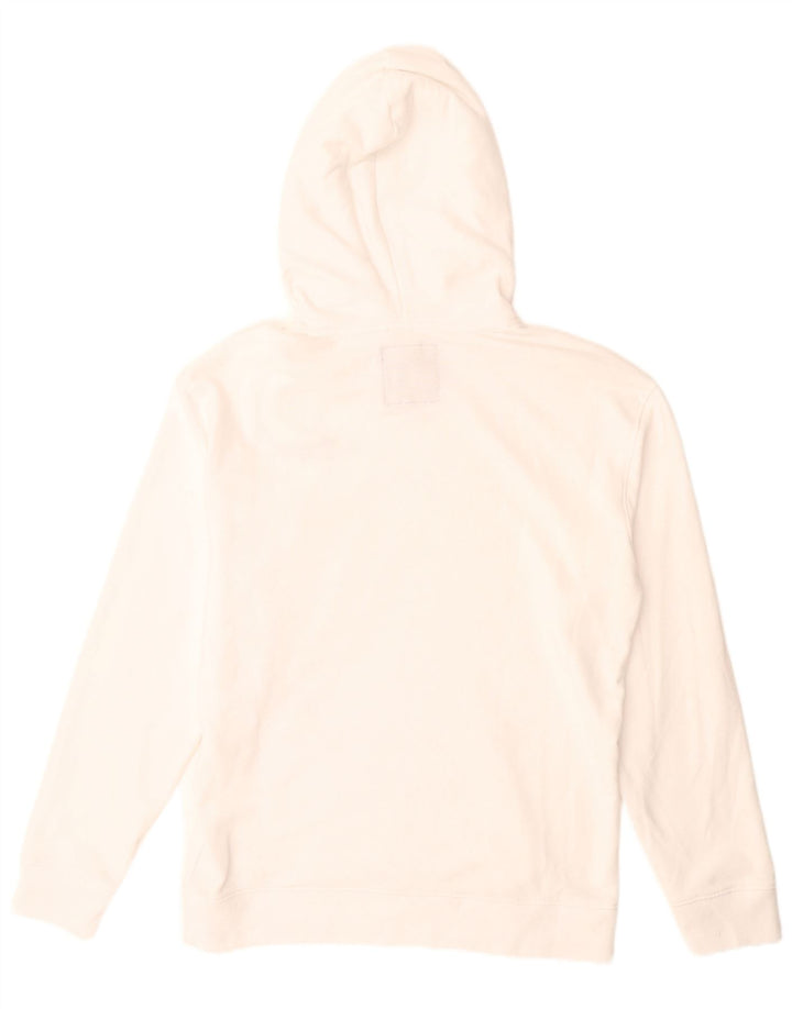 Hollister Mens Hoodie Jumper Small White Cotton