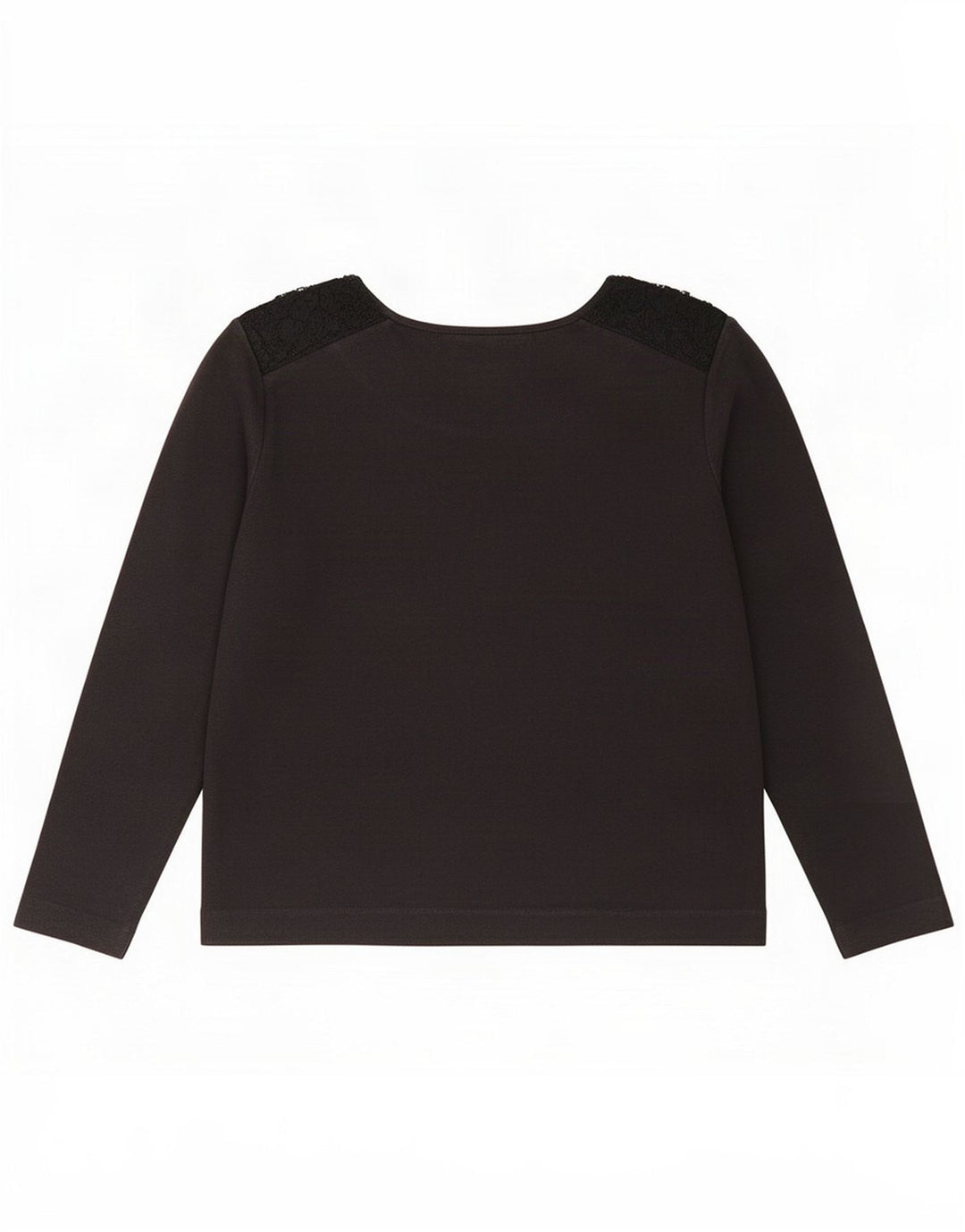 Massimo Dutti Womens Top Long Sleeve UK 14 Medium Black