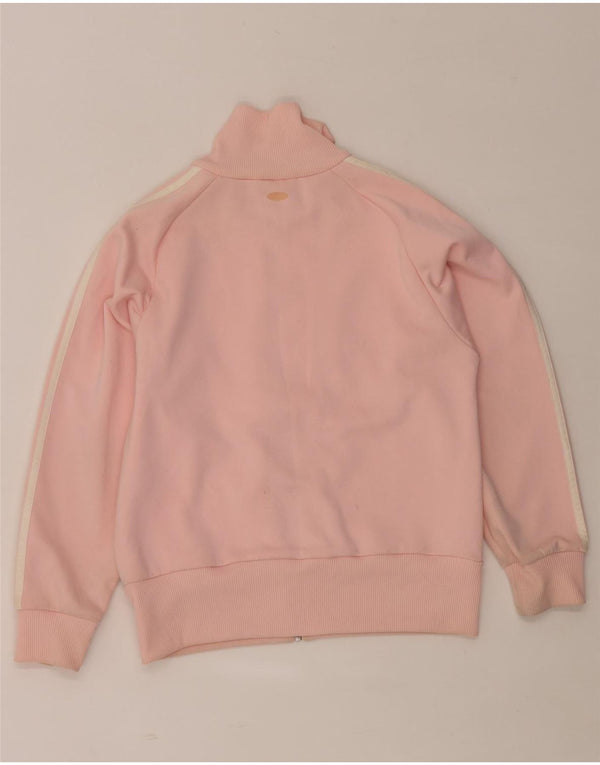 Adidas Womens Tracksuit Top Jacket UK 10 Small Pink Colourblock Polyester