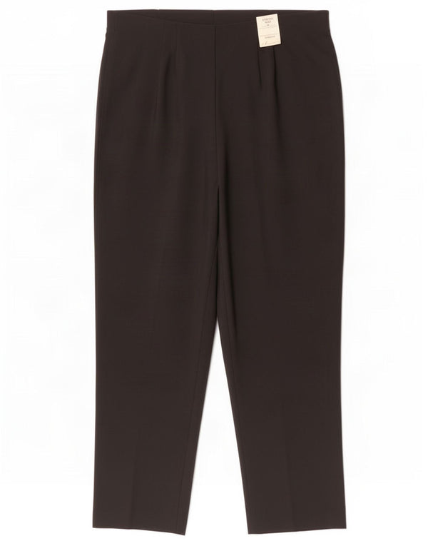 Marks & Spencer Womens Cropped Trousers UK 14 Medium W31 L25 Black