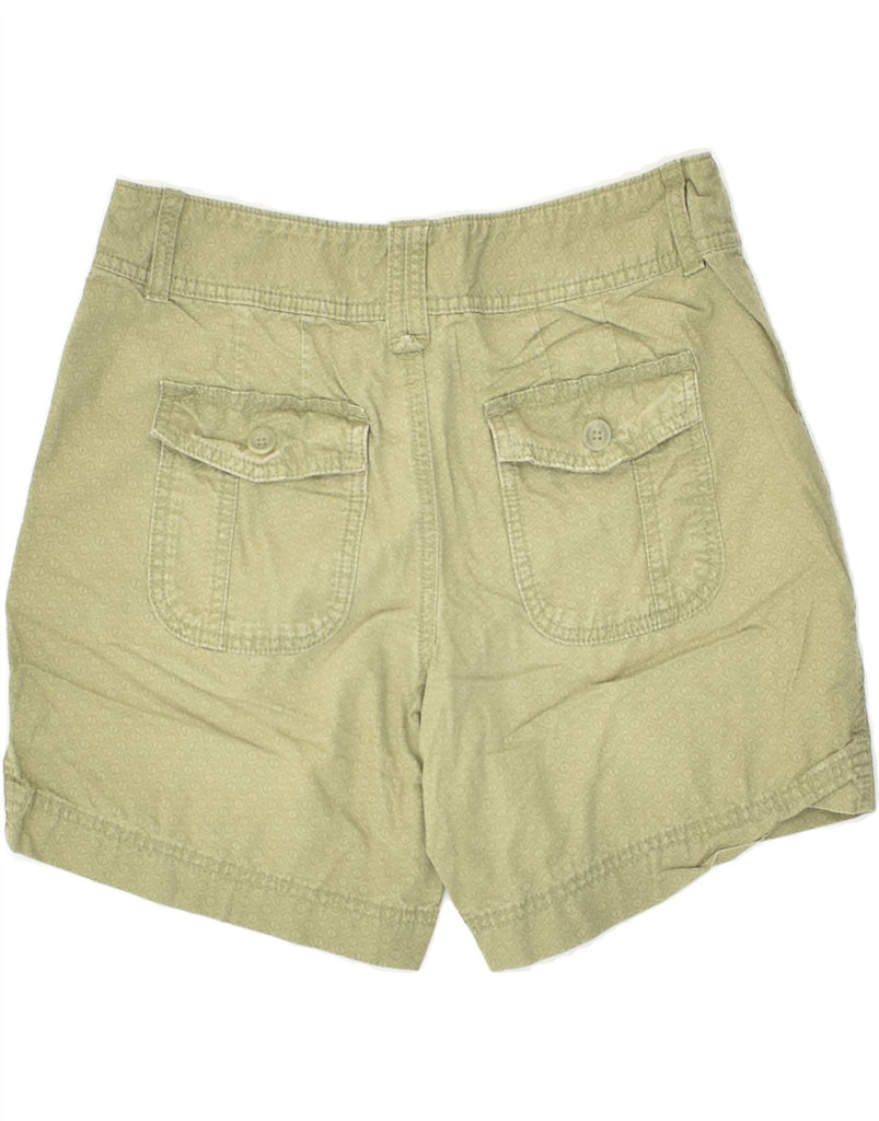 EDDIE BAUER Womens Chino Shorts US 2 XS W30  Green Argyle/Diamond Cotton | Vintage Eddie Bauer | Thrift | Second-Hand Eddie Bauer | Used Clothing | Messina Hembry 