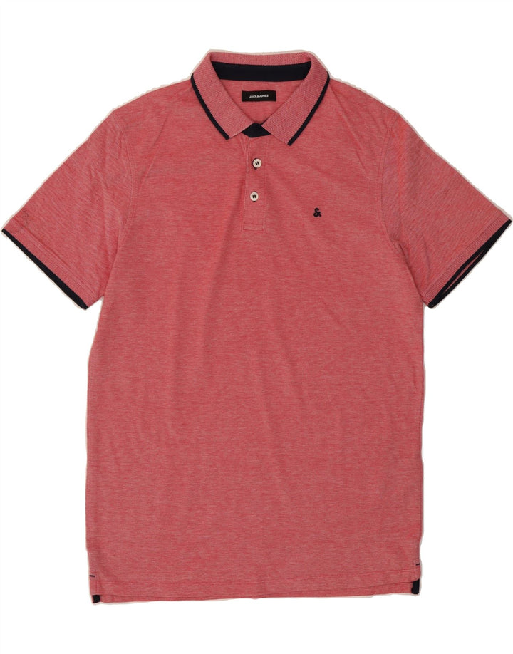 JACK & JONES Mens Polo Shirt XL Pink Cotton Vintage Jack & Jones and Second-Hand Jack & Jones from Messina Hembry 