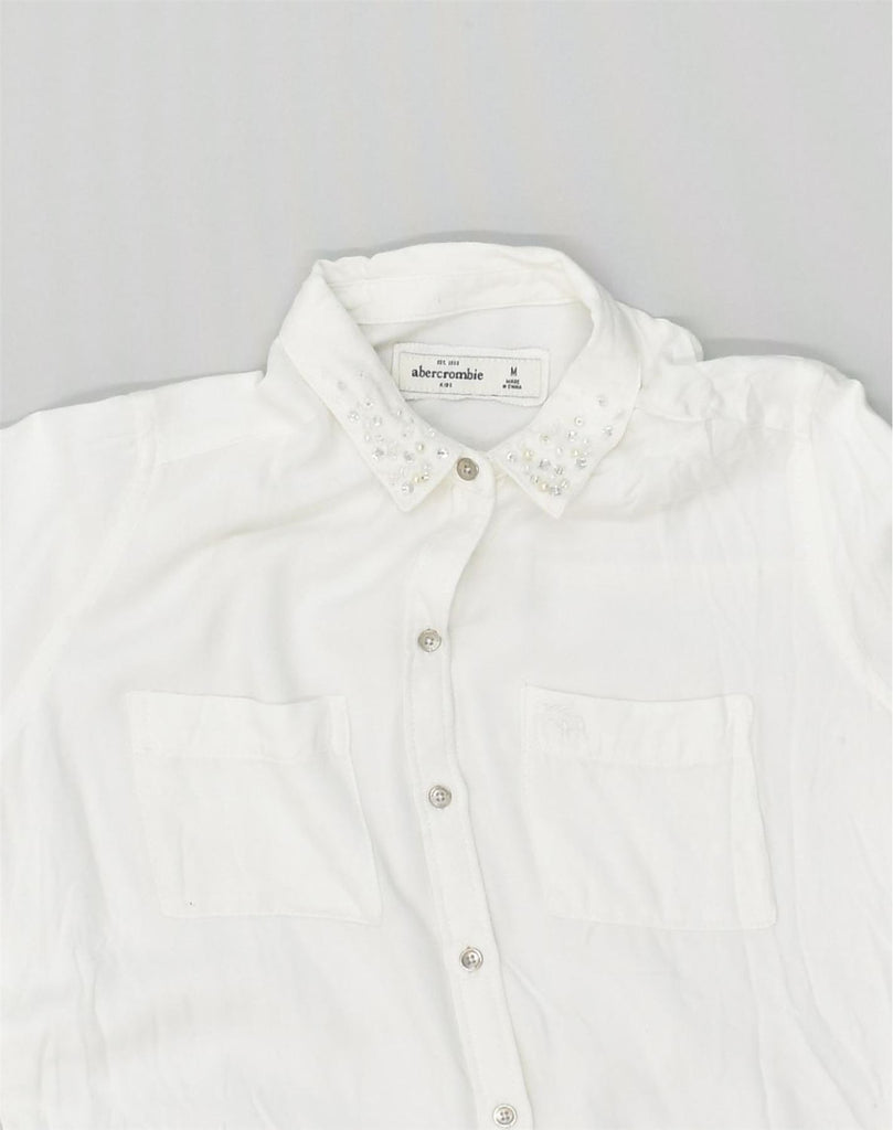 ABERCROMBIE & FITCH Girls Shirt 9-10 Years Medium  White | Vintage Abercrombie & Fitch | Thrift | Second-Hand Abercrombie & Fitch | Used Clothing | Messina Hembry 