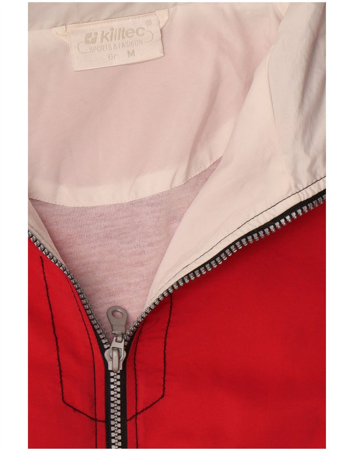 Killtec Mens Loose Fit Windbreaker Jacket UK 38 Medium Red Colourblock