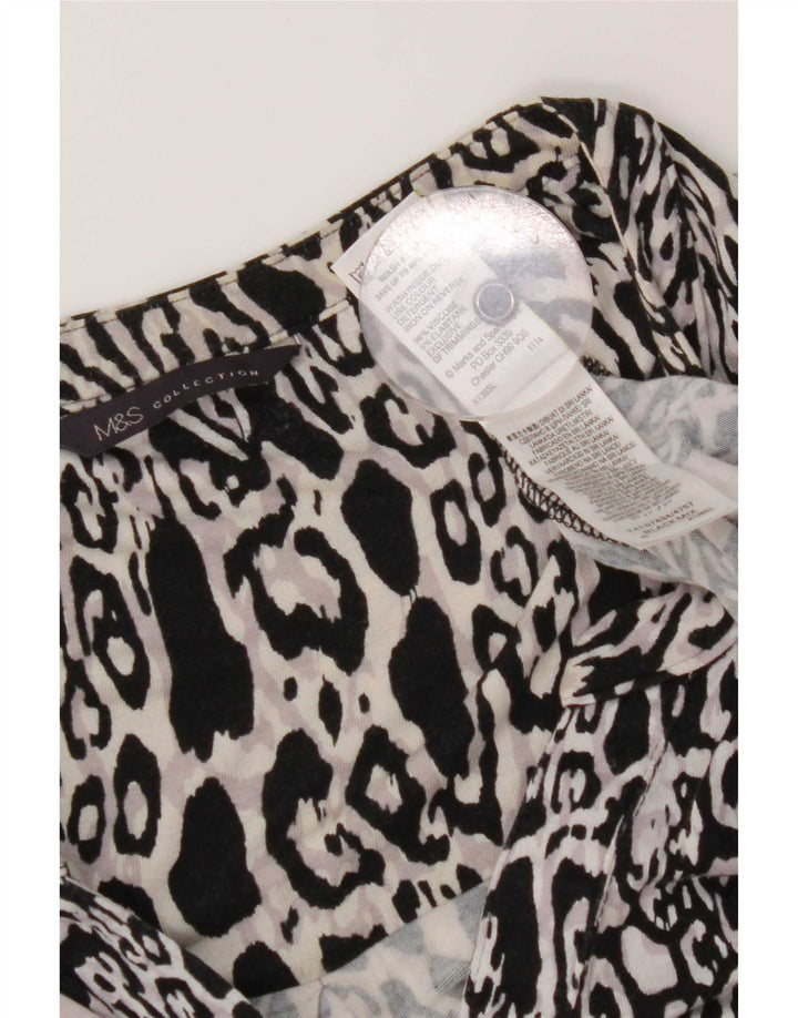 Marks & Spencer Womens Blouse Top UK 20 2XL Multicoloured Animal Print