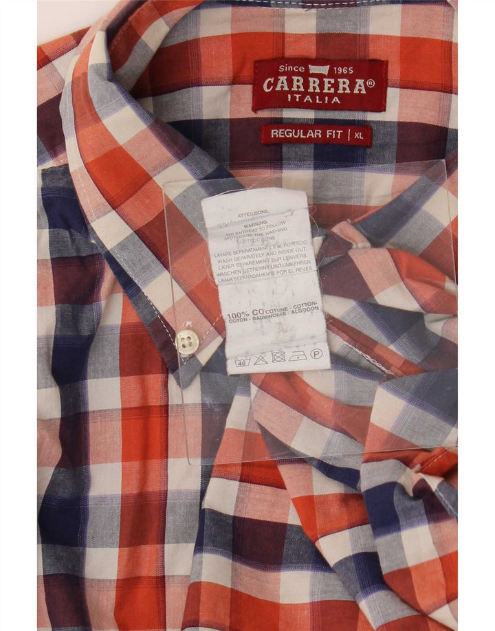Carrera Mens Regular Fit Shirt XL Multicoloured Check Cotton