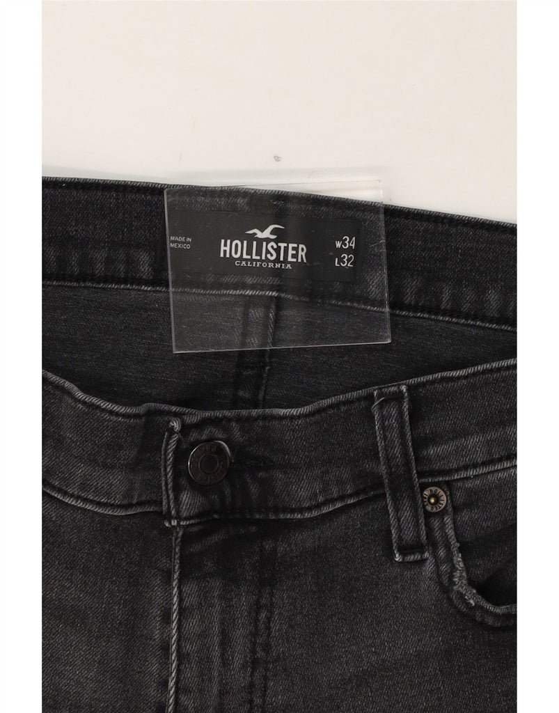 HOLLISTER Mens Super Skinny Jeans W34 L32 Black Cotton Vintage Hollister and Second-Hand Hollister from Messina Hembry 