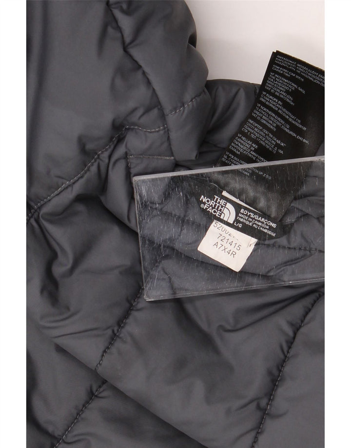 The North Face Boys Padded Jacket 11-12 Years Large Grey Colourblock