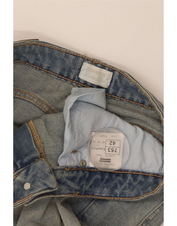 Carrera Womens Distressed Tapered Jeans IT 42 Medium W29 L29 Blue Cotton
