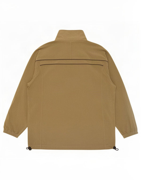 Asics Mens Velour Tracksuit Top Jacket Large Khaki Polyester