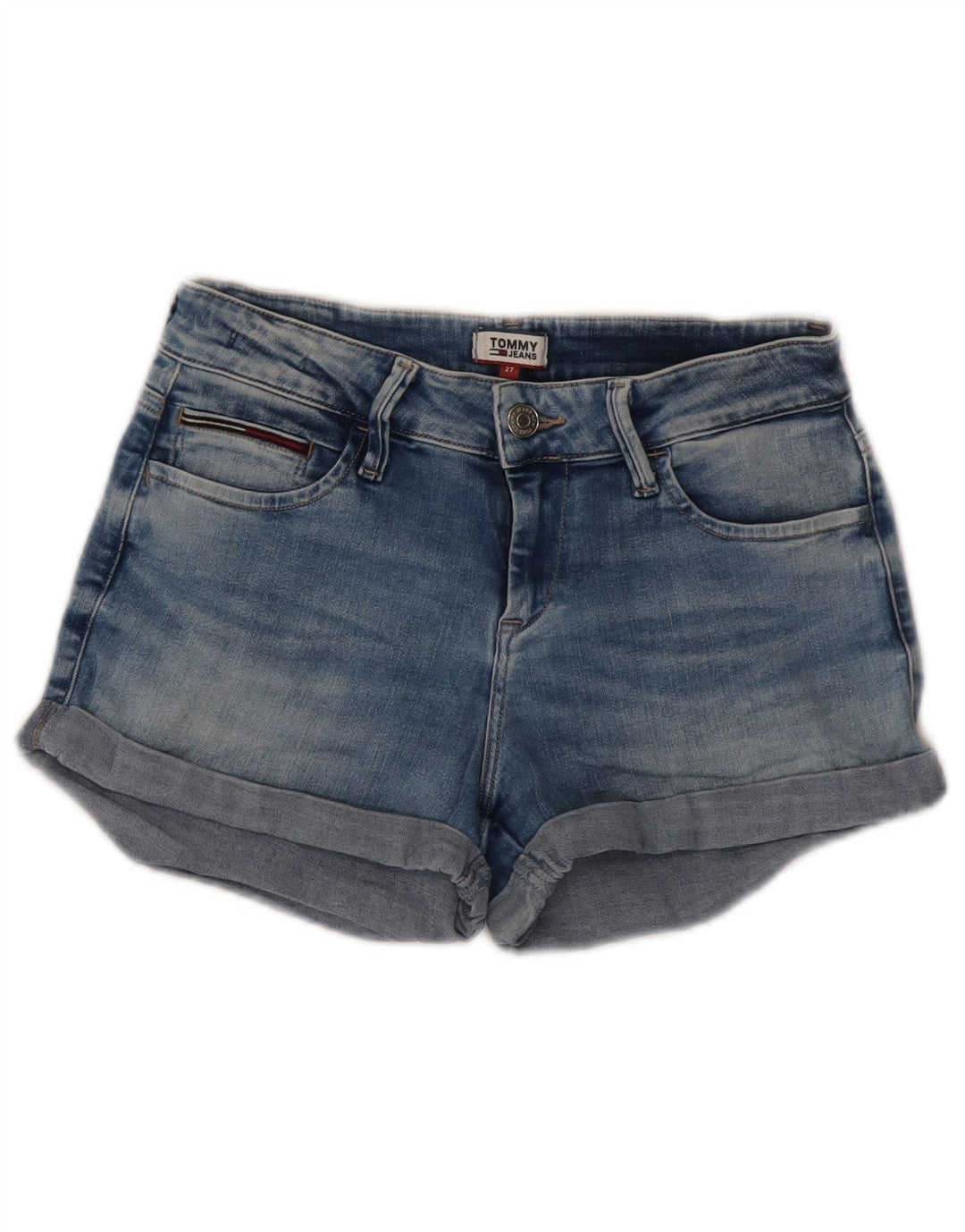Tommy Hilfiger Womens Denim Shorts W27 Small Blue Cotton