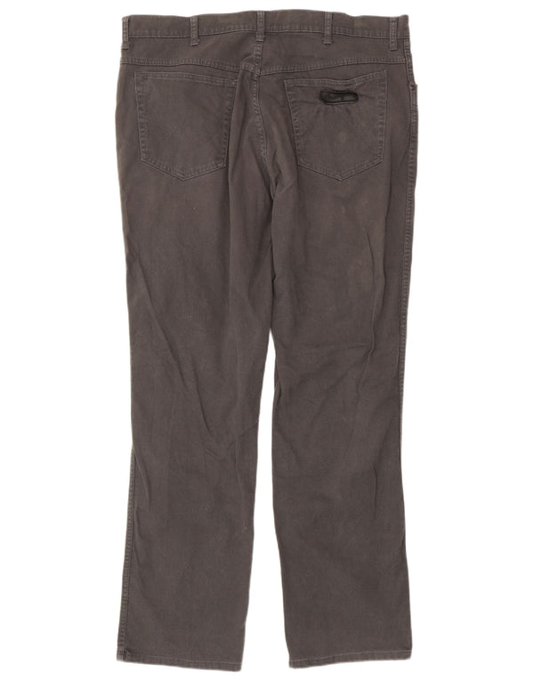 Wrangler Mens Texas Stretch Straight Casual Trousers W40 L34 Grey Cotton