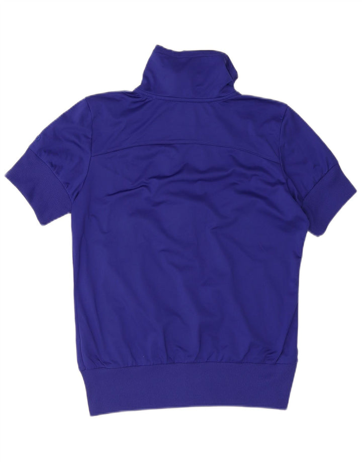Nike Womens Tracksuit Top Jacket UK 14 Medium Navy Blue Colourblock