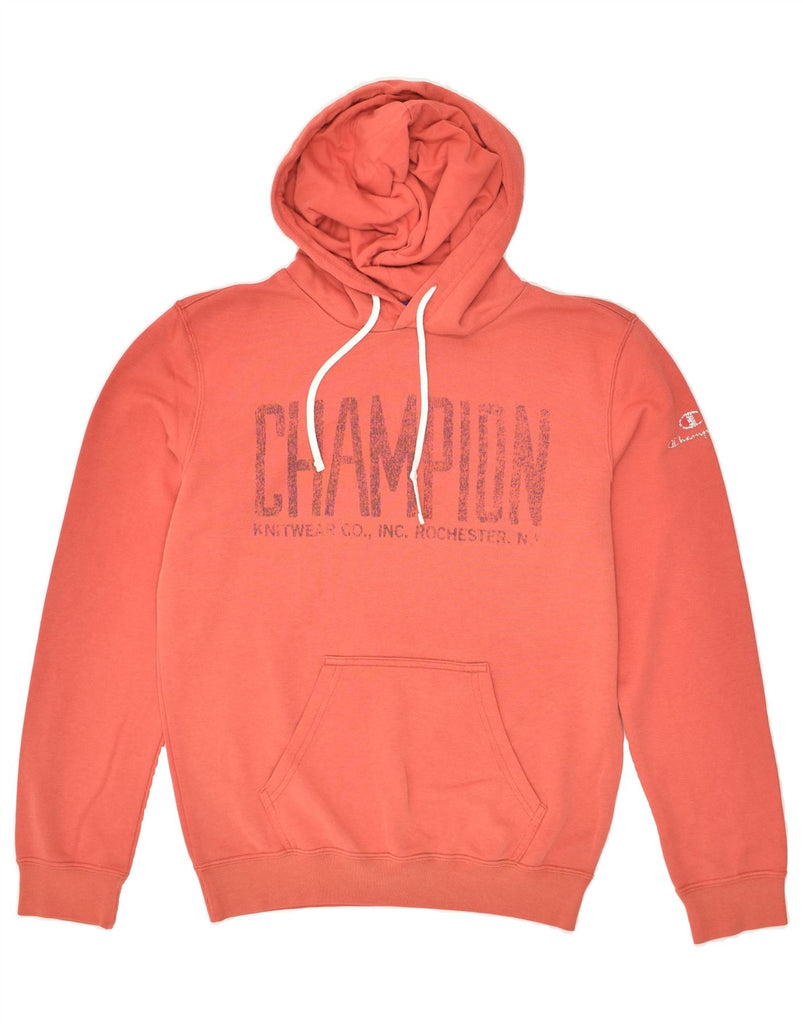 CHAMPION Mens Graphic Hoodie Jumper Small Red | Vintage Champion | Thrift | Second-Hand Champion | Used Clothing | Messina Hembry 