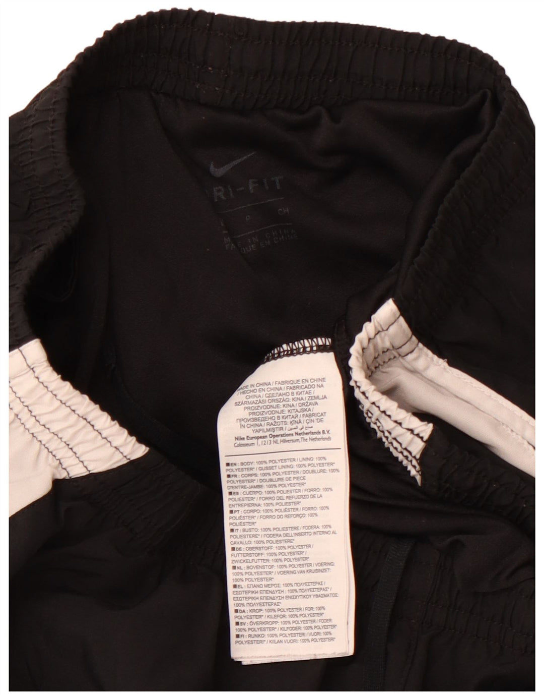 NIKE Womens Dri Fit Sport Shorts UK 8 Small  Black Colourblock Polyester