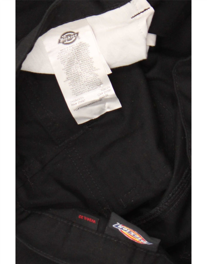 Dickies Mens Straight Cargo Trousers W34 L32 Black Polyester
