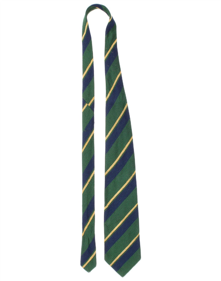 Pierre Cardin Mens Tie One Size Green Striped Silk Classic
