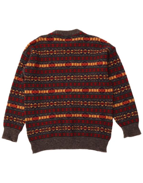 ST. BERNARD Mens Crew Neck Jumper Sweater Large Multicoloured Fair Isle