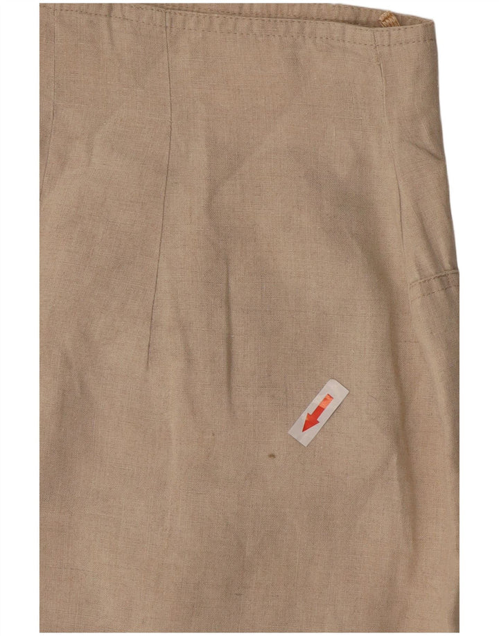Max Mara Womens Mini Skirt W24 XS Beige Linen