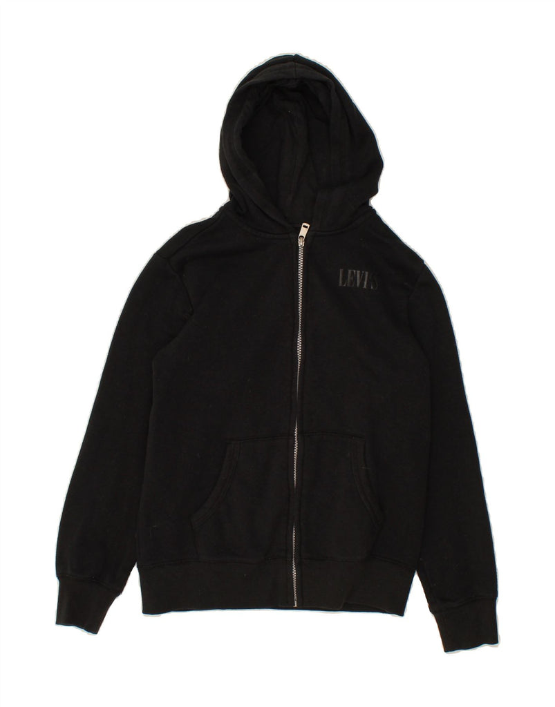 LEVI'S Boys Zip Hoodie Sweater 11-12 Years Black Cotton Vintage Levi's and Second-Hand Levi's from Messina Hembry 
