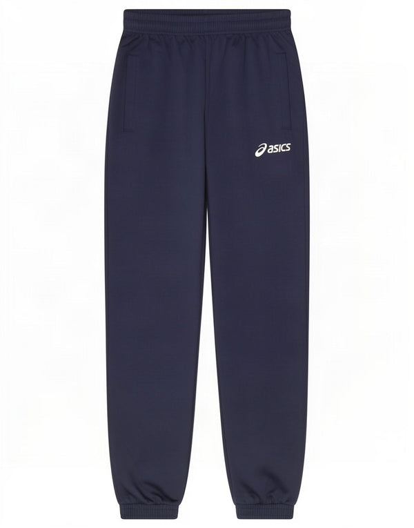 Asics Mens Tracksuit Trousers Joggers Small Navy Blue Polyester