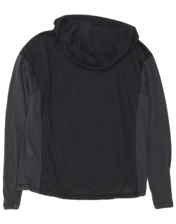 Under Armour Womens Heat Gear Hooded Top Long Sleeve UK 10 Small Black