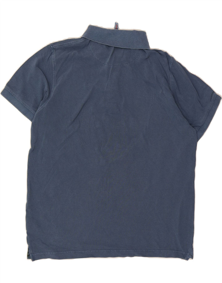 SUN68 Mens Polo Shirt Large Navy Blue Cotton Vintage Sun68 and Second-Hand Sun68 from Messina Hembry 