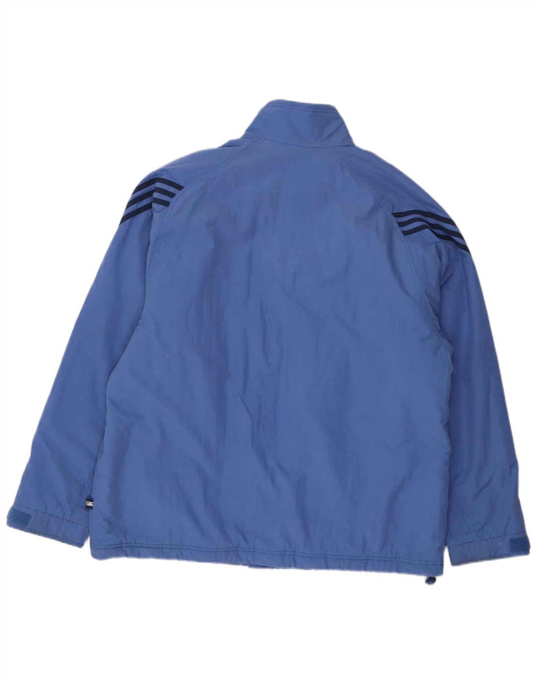 Adidas Mens Windbreaker Jacket UK 42/44 Large Blue Polyester
