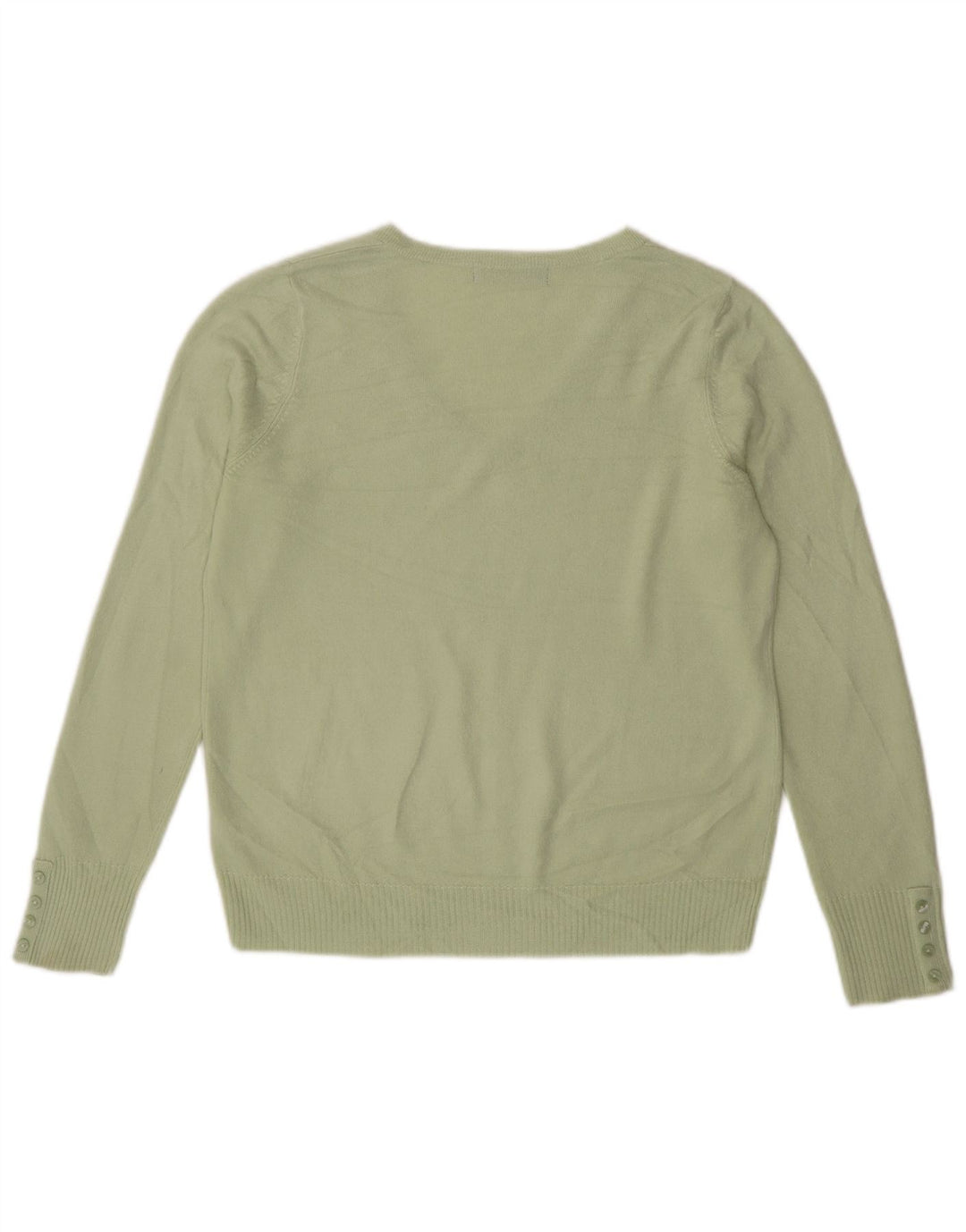 Marks & Spencer Womens V-Neck Jumper Sweater UK 16 Large Green