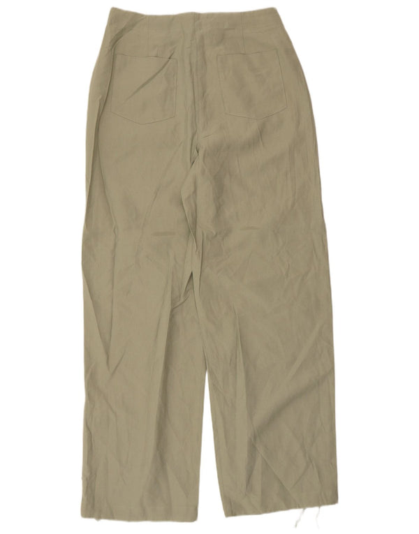 Marks & Spencer Womens Straight Chino Trousers UK 10 Small W30 L31 Khaki